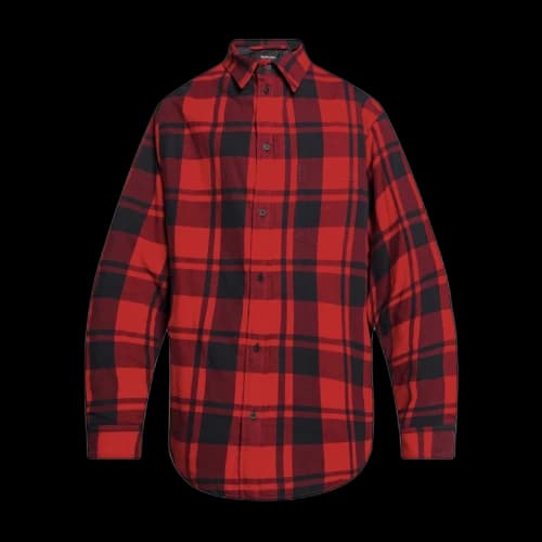 Balenciaga Check Cotton Jacket Red