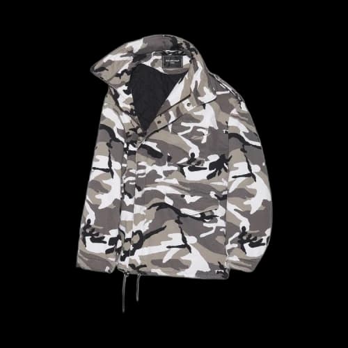 Balenciaga Off Shoulder Military Parka 'Grey'