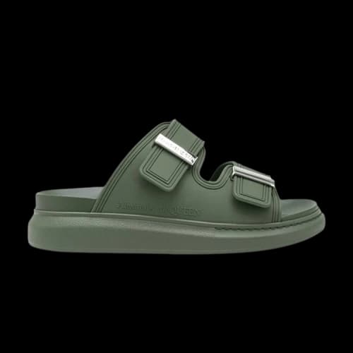 Alexander McQueen Hybrid Double Buckle Sandal 'Khaki'