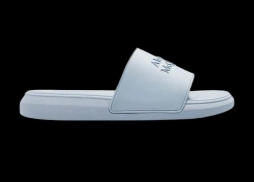 Alexander McQueen Pool Slides Light Blue