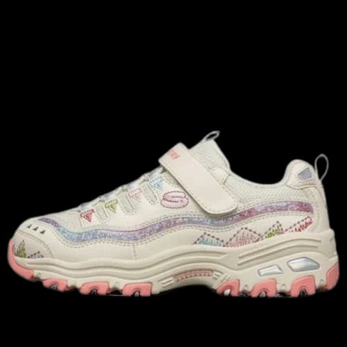 (GS) Skechers D'lites Shoes 'Beige Multi'