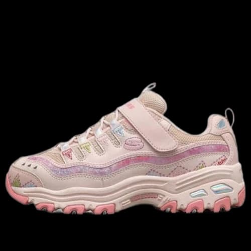 (GS) Skechers D'lites Shoes 'Pink Multi'