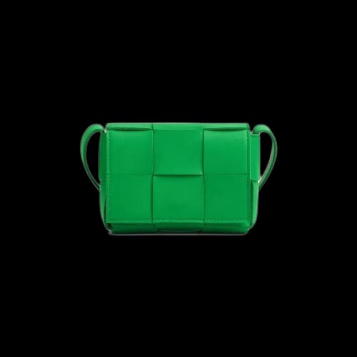 Bottega Veneta Mini Cassette Bag 'Parakeet/Gold'
