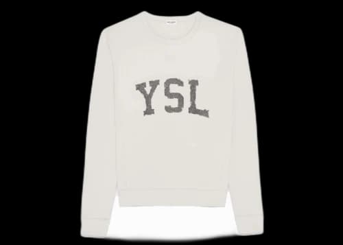 Saint Laurent YSL Vintage Sweatshirt Dirty Ecru