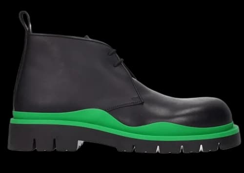 Bottega Veneta Tire Desert Boot Black Green