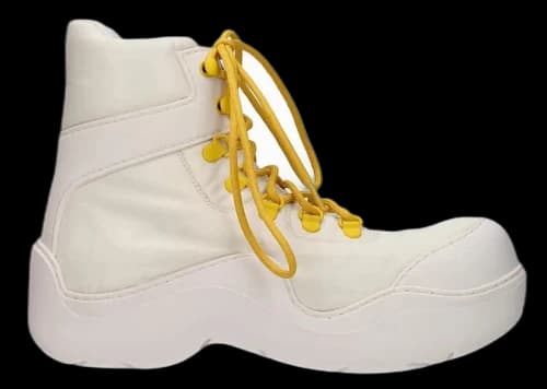 Bottega Veneta Puddle Bomber Ankle Boot White (Women's)