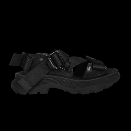 Alexander Mcqueen Strappy Leather Sport Sandal 'Black'