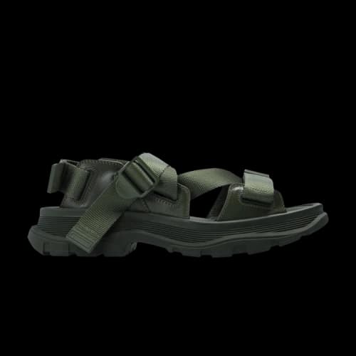 Alexander McQueen Strappy Leather Sport Sandal 'Khaki'