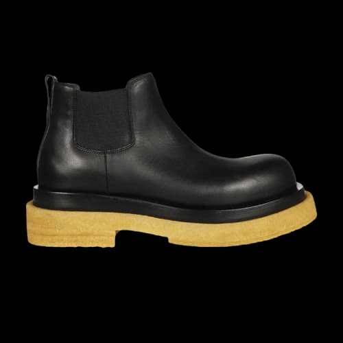 Bottega Veneta Lug Cropped Boot 'Black Gum'