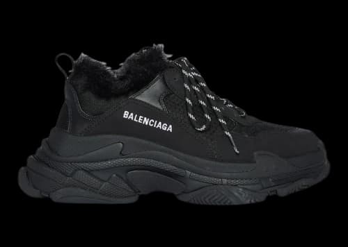 Balenciaga Triple S Fake Fur Black (Women's)
