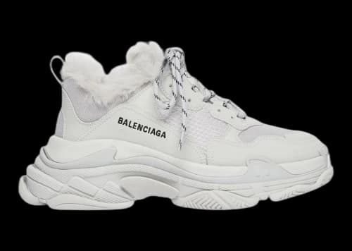 Balenciaga Triple S Fake Fur Grey