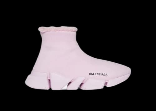 Balenciaga Speed 2.0 Recycled Knit Fake Fur Pink (Women's)