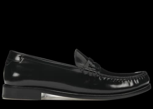 Saint Laurent Le Loafer Penny Slippers Black Leather