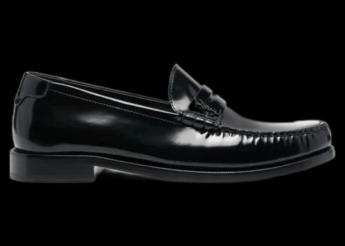 Saint Laurent Le Loafer Penny Slippers Nero Lucido