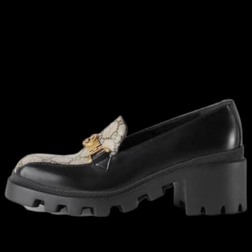 Gucci Interlocking G loafers 'Black' (Women's)