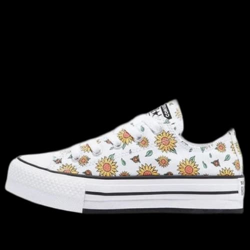 Converse Platform Chuck Taylor All Star Low Top -KIDS White/Yellow