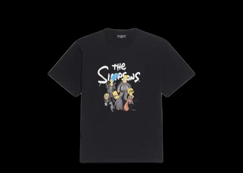 Balenciaga x The Simpsons Womens Small Fit T-Shirt Black