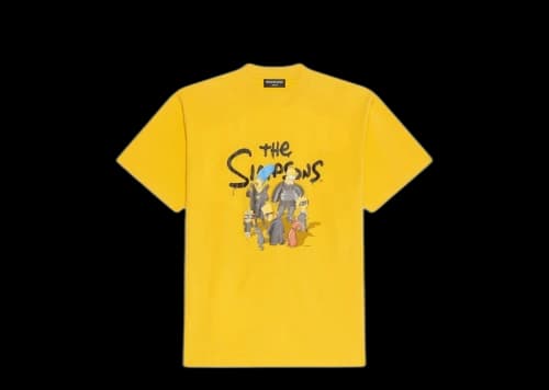 Balenciaga x The Simpsons Womens Small Fit T-Shirt Yellow