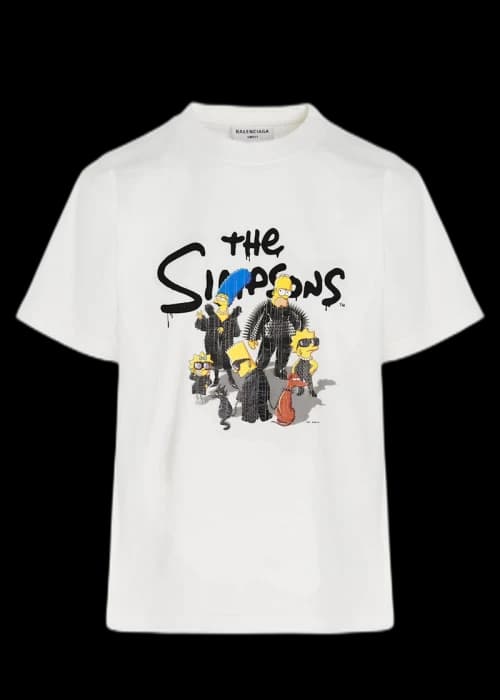 Balenciaga x The Simpsons Womens Small Fit T-Shirt White
