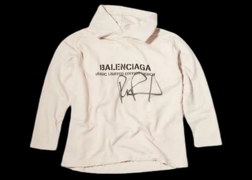 Balenciaga RuPaul Cropped Hoodie Chalky White/Black