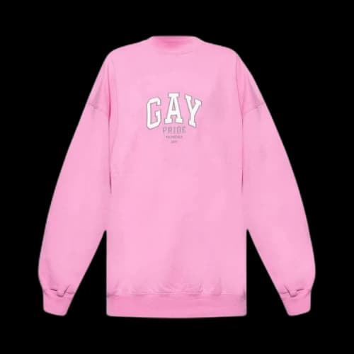 Balenciaga Pride 2021 Crewneck 'Pink/White/Grey'