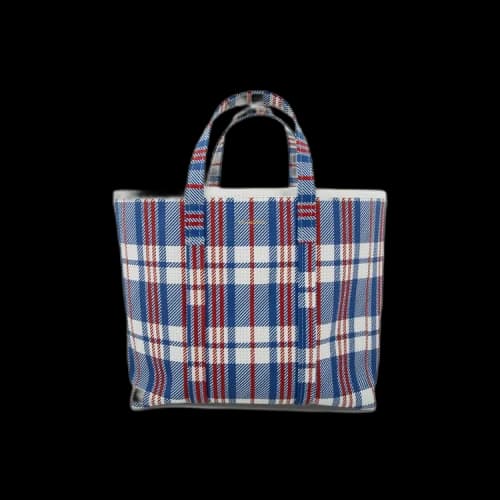 Balenciaga Barbes East-West Shop Check Printed Tote Bag 'Cobalt Blue'