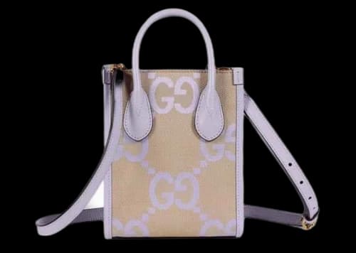 Gucci Jumbo GG Mini Tote Bag Beige/Lilac