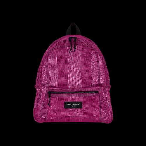 Saint Laurent Nylon Mesh Backpack 'Fuchsia Couture'