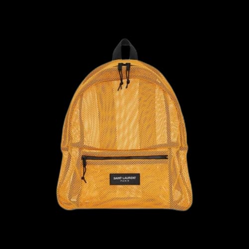 Saint Laurent Nylon Mesh Backpack 'Jaune Yellow'