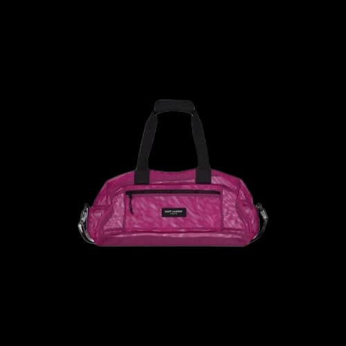 Saint Laurent Nylon Mesh Duffle Bag 'Fuchsia Couture'