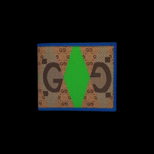 Gucci GG Diamond Print Bifold Wallet 'Beige/Green/Blue'