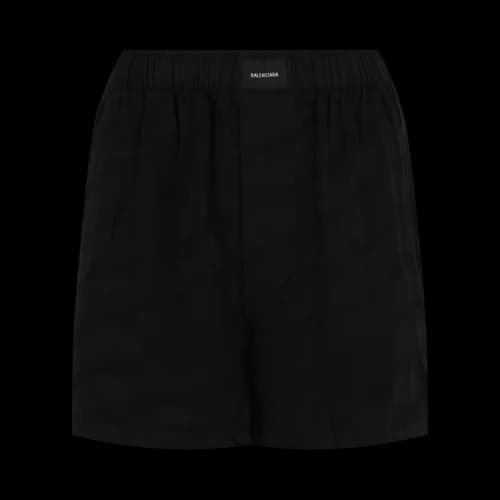 Balenciaga Women's BB Monogram Pajama Shorts Black