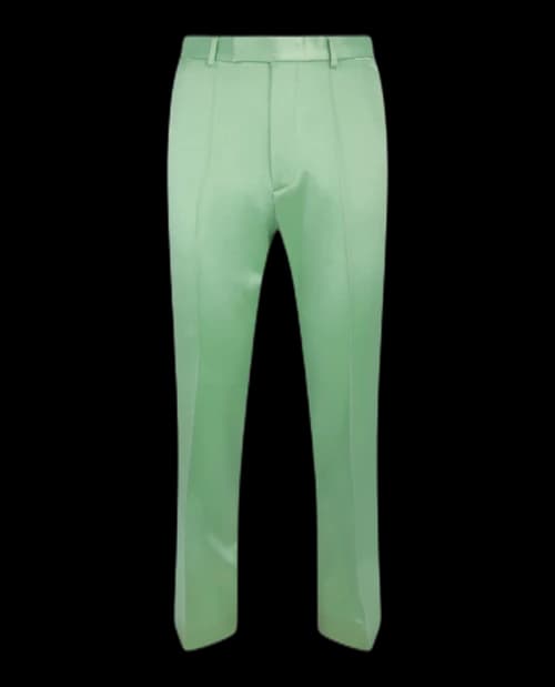 Gucci Satin Straight-Leg Pants Green
