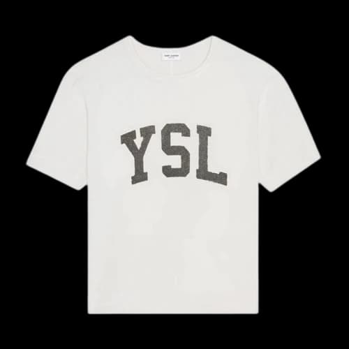 Saint Laurent Vintage T-Shirt 'Dirty Ecru/Noir'