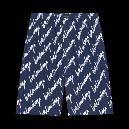 Balenciaga Pyjama Shorts 'Navy/White'