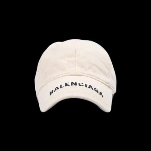 Balenciaga Logo Visor Baseball Cap 'Chalky White/Black'