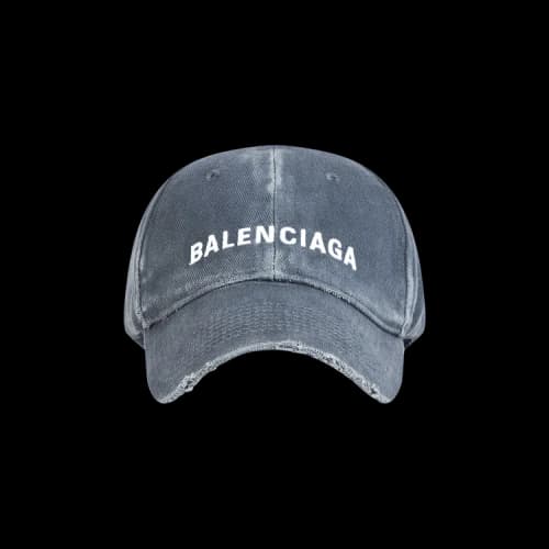 Balenciaga Logo Front Cap 'Dark Grey/White'