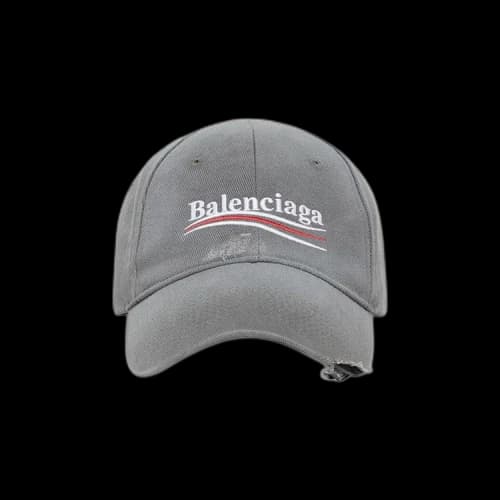 Balenciaga Political Campaign Distressed Cap 'Grey/Multicolor'