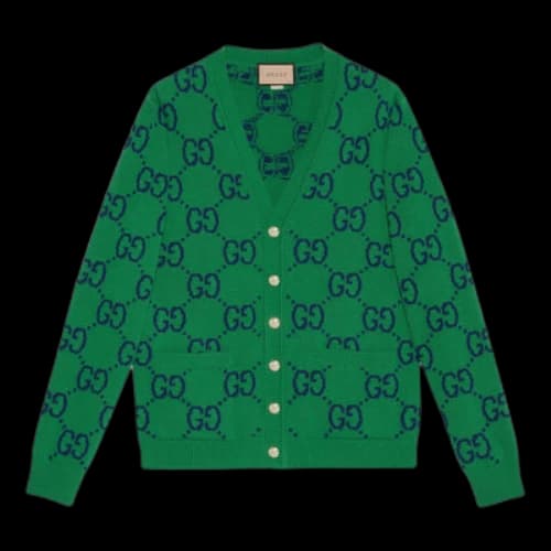 Gucci GG Knit Cardigan 'Green Blue'