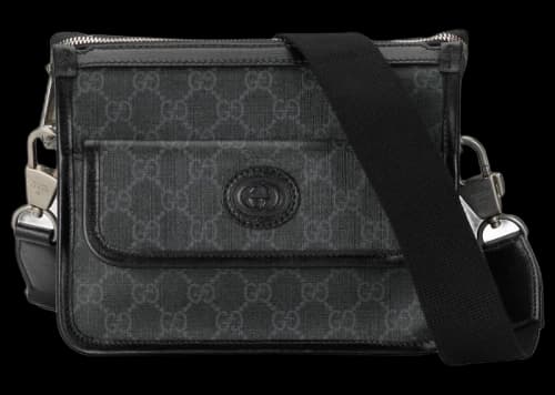 Gucci Messenger Bag With Interlocking G Black