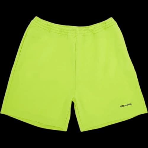 Balenciaga Sweat Shorts 'Lime/Black'