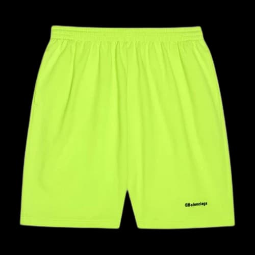 Balenciaga BB Embroidered Logo Sweatshorts Yellow Black