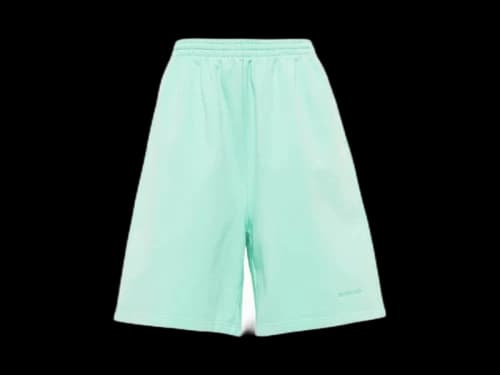 Balenciaga BB Embroidered Logo Shorts Mint Green