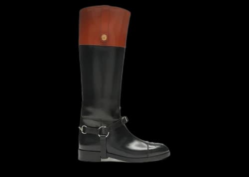 Gucci Knee-High Boot Black Harness Leather (Women's)