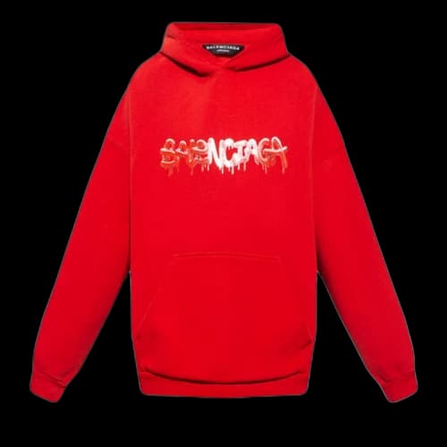 Balenciaga Wide Fit Hoodie 'Cardi Red'