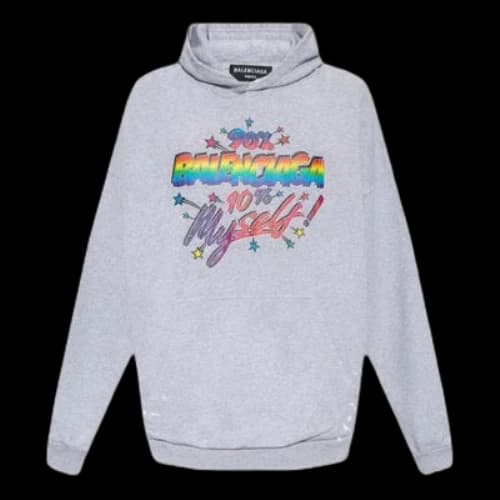Balenciaga 90/10 Hoodie Wide Fit 'Grey'