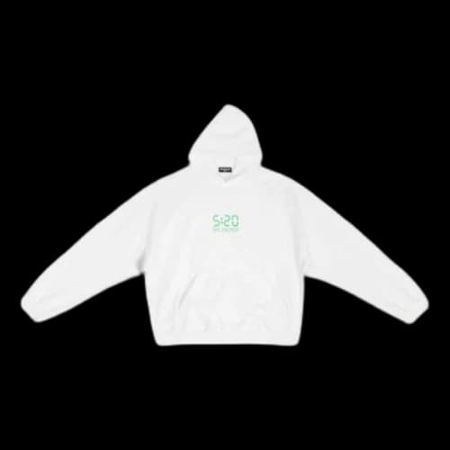 Balenciaga 5:20 Graphic Hoodie 'White Green'