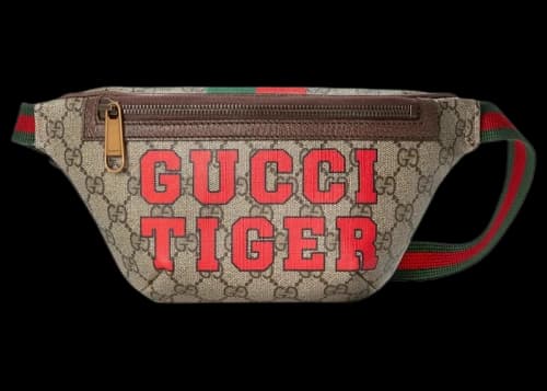Gucci Tiger GG Belt Bag Beige/Ebony