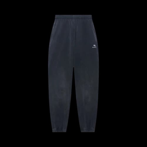 Balenciaga Stretch Knee Pants 'Washed Black/White'