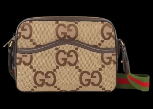 Gucci Messenger Bag with Jumbo GG Camel/Ebony
